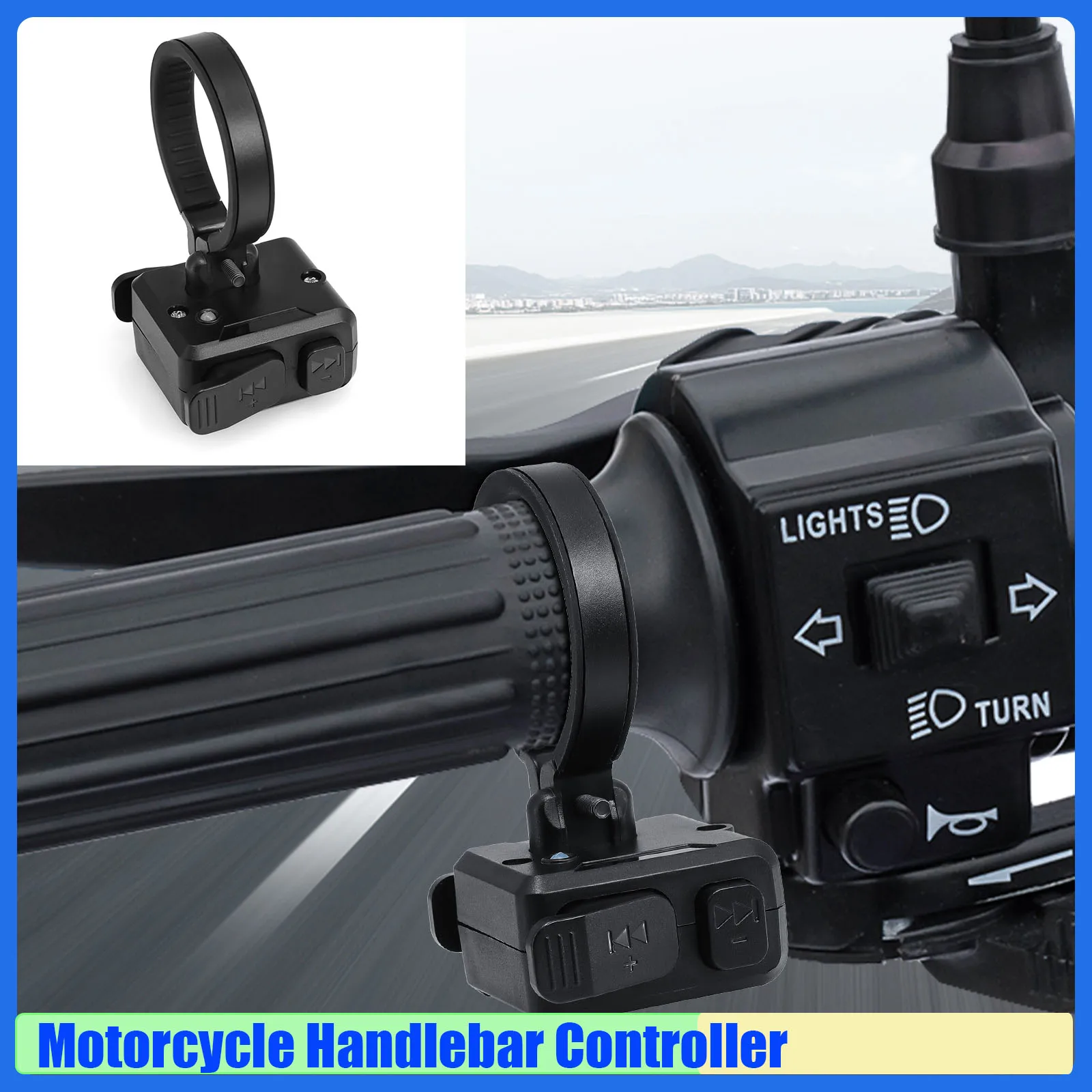 

Handlebar Remote Control For Motorcycle Anti Slip Bluetooth-compatible Media Remote Controller Steering Motorcycle Remote Handle