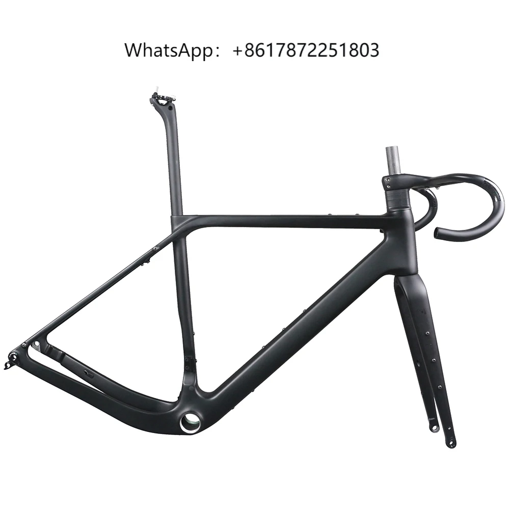 

Carbon Frame Disc Brake Gravel Bike Full Hidden Cable Bicycle Part Carbon Fiber T1000 T47 Max Tire 700X50C GR048