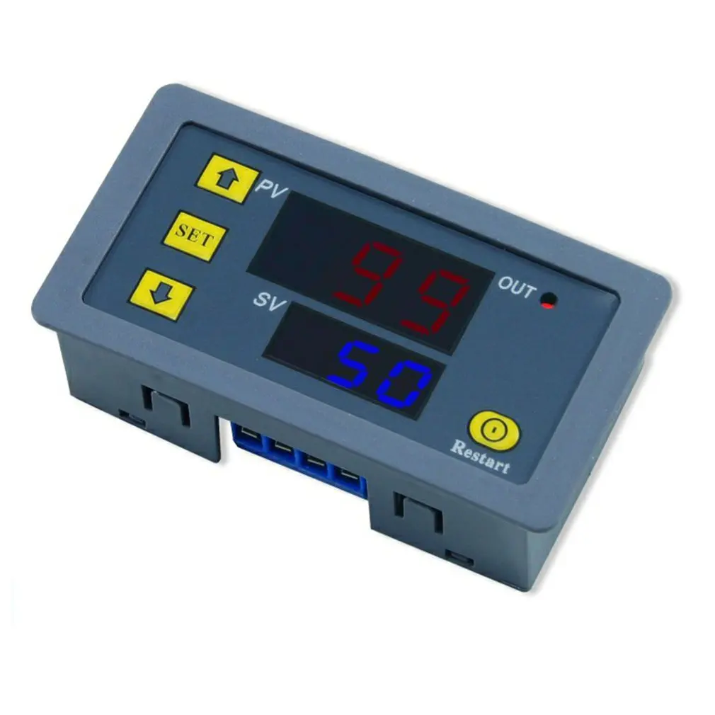 AC 110V 220V DC 12V Digital Time Delay Relay LED Display Cycle Timer Control Switch Adjustable Timing Relay Time Delay Switch