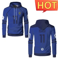 Sudaderas con capucha de Anime Blue Lock para hombre, jersey deportivo, sudadera de Cosplay NAGI ISAGI, camisetas de manga larga a la moda, ropa para niños, Sudadera con capucha Unisex