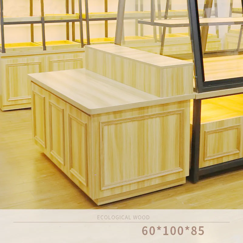 Bakery Showcase Bread And Cake Display Cabinet Cashier Counter Bar With Baking Side Island For Pastry Shop Use