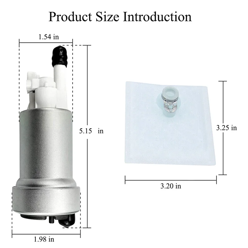 

Stylish 535Lph F90000295 Fuel Pump & 400-1168 Install Kit E85