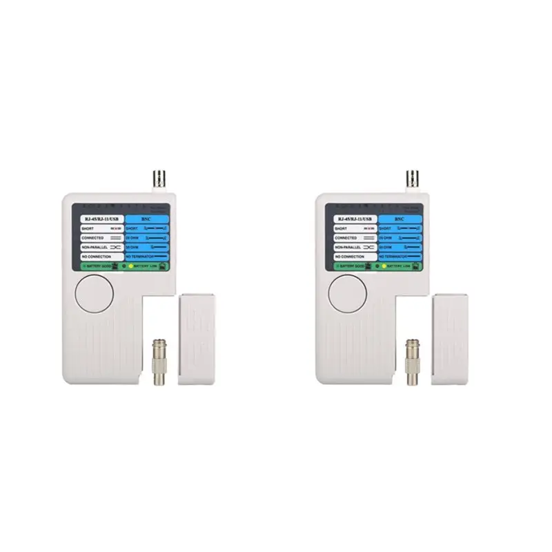 

Тестер сетевых кабелей RJ45, RJ11, USB, BNC 4-в-1, 1 комплект, для Cat5, Cat6, Ethernet, телефонных и коаксиальных кабелей