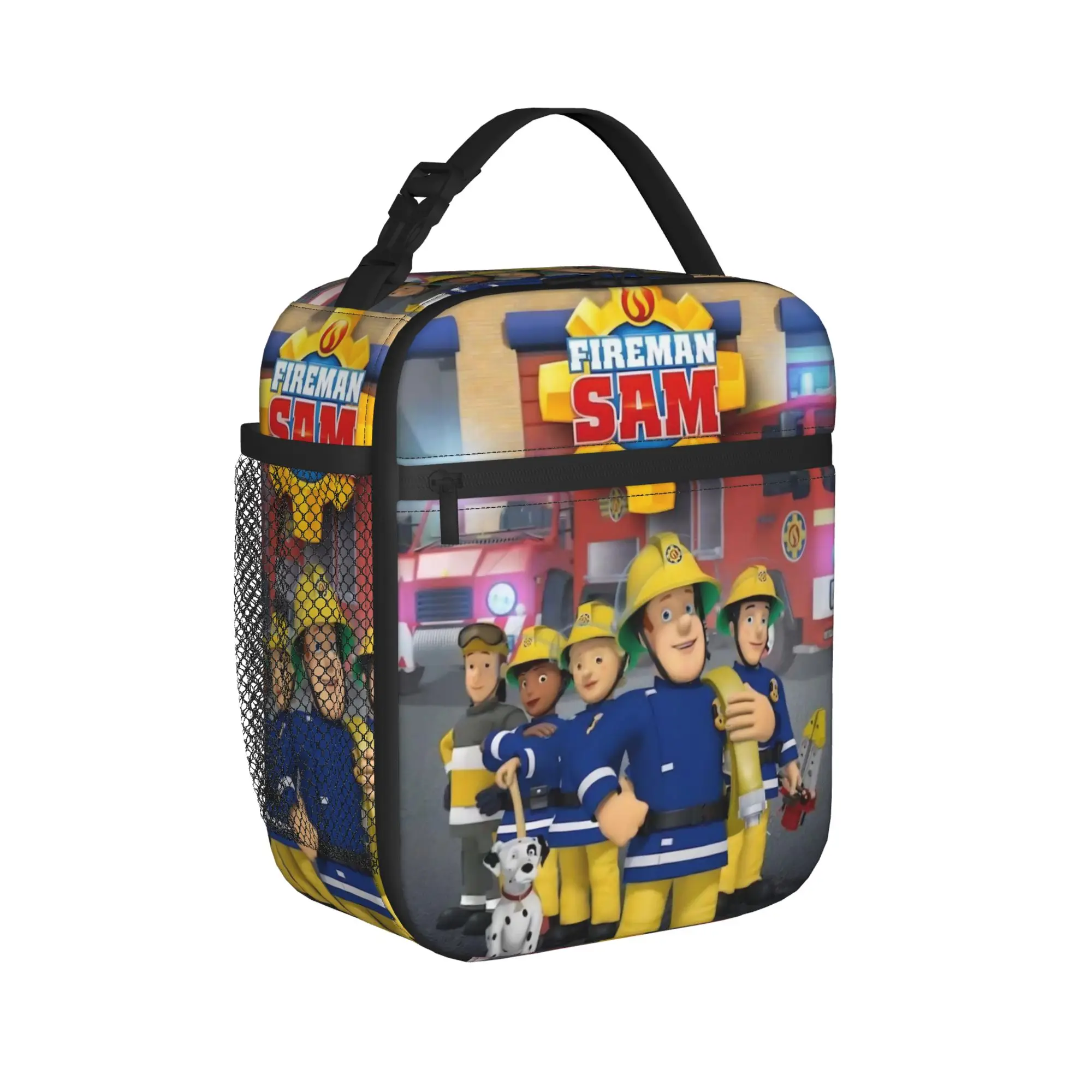 Firemans Sams Insulated Lunch Bags High Capacity Firefighters Lunch Container Thermal Bag Tote Lunch Box Food Storage Bags