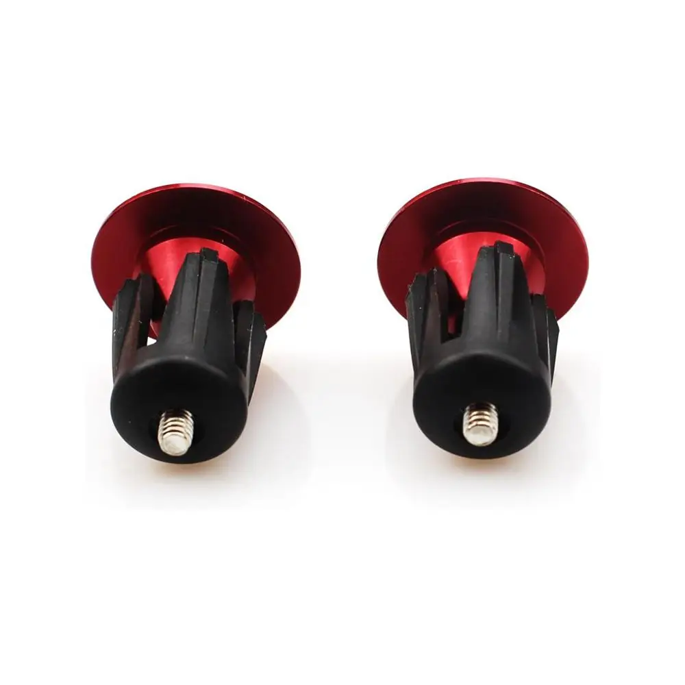 

Aluminum Alloy Bike Handlebar Bar End Plugs Road Bicycle Grip Expanding Adjustable Locking Caps For Mountain Electroplating Red