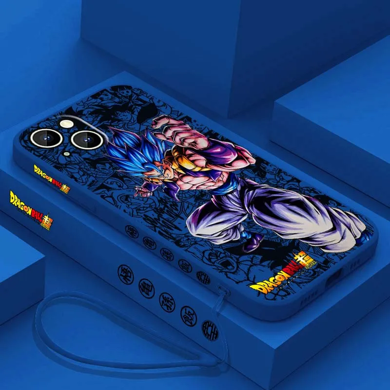 D-Dragon Ball Son Goku Cool For Apple iPhone 17 16 15 14 13 12 11 Air Mini Plus Pro Max Liquid Left Rope Phone case Cover