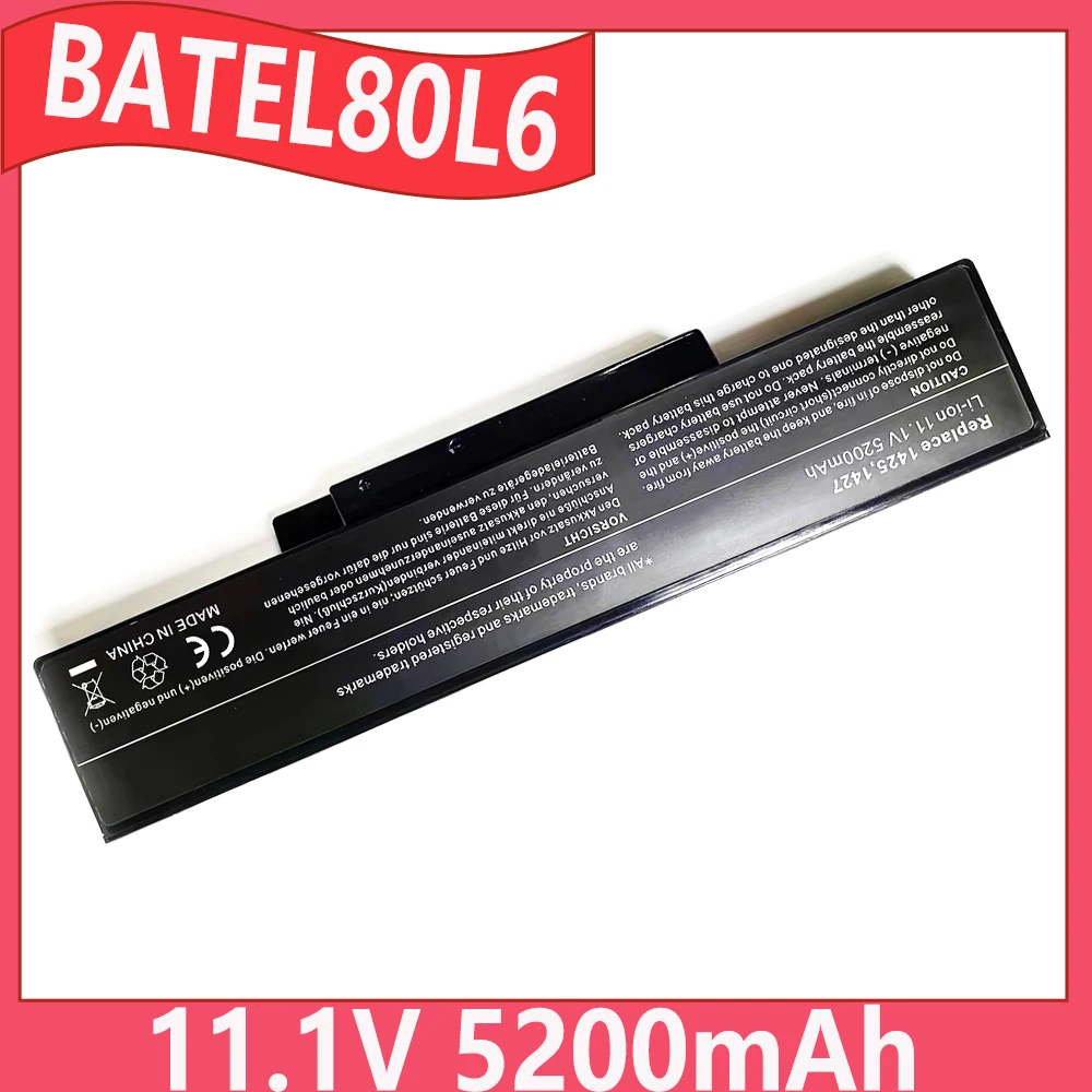 

BATEL80L6 BATHL90L6 11.1V 5200mAh Laptop Battery For Dell Inspiron 1425 1426 1427 1428 Series BATEL80L9 BATCL80L9 BATHL91L6