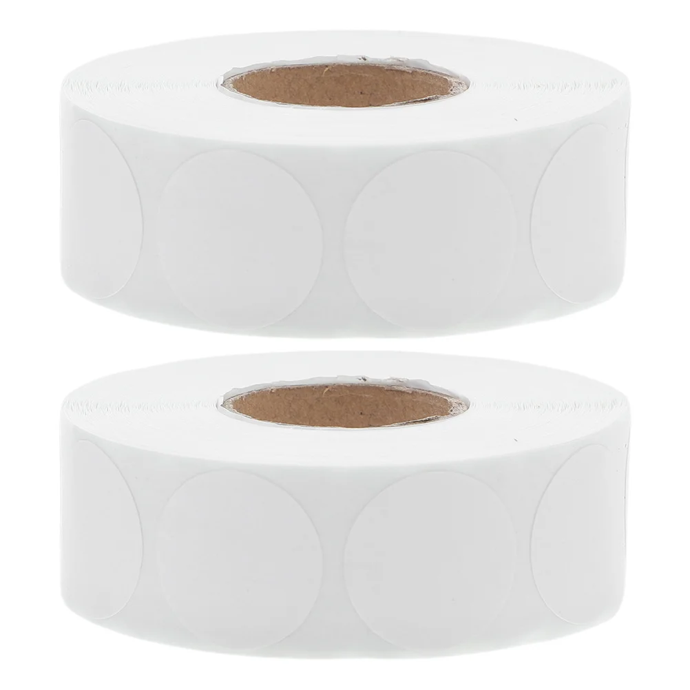 

5pcs 1.3Cm Round Label Stickers White Blank Dot Labels For Coding Marking Storage Boxes Packaging Kitchen Containers Office