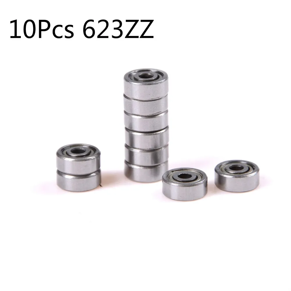 10pcs/lot Ball Bearings 623ZZ 3x10x4mm Part Wheel Miniature Deep Groove 3D Printer Parts 623 ZZ Pulleys Chrome Steel