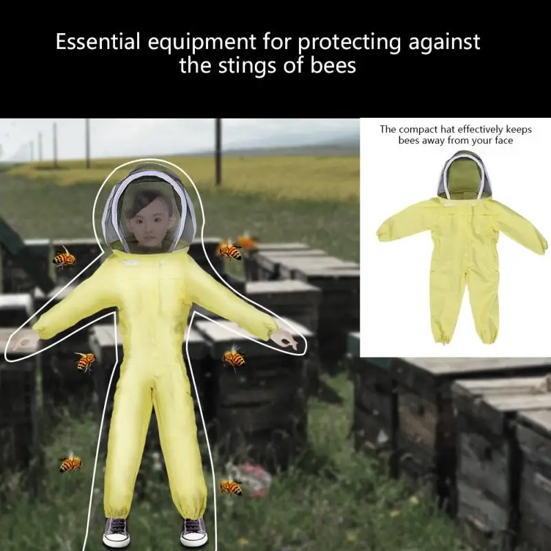 Children Beekeeping Clothes Suit Jacket Kids Protective Suit Beekeepers Bee Suit Equipment Farm Visitor Protect Beekeeping Suit