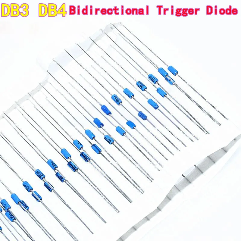 

50 шт. DB3 DB4 двунаправленный триггерный диод, новая лента и катушка, сквозное отверстие, синий триггерный диод, DO-35