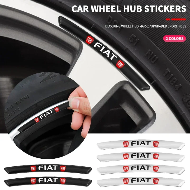 4 Stück Auto-Radnaben-Embleme, 3D-Aufkleber für FIAT Abarth 500 Panda Bravo Punto Tipo Linea Ducato Freemont Zubehör
