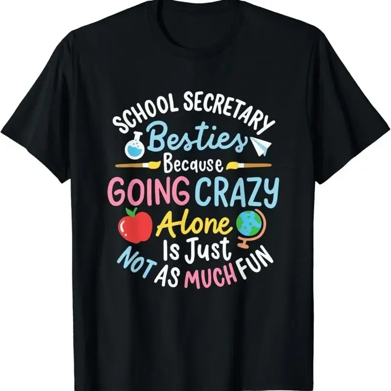 School Secretary Besties Funny T Shirt