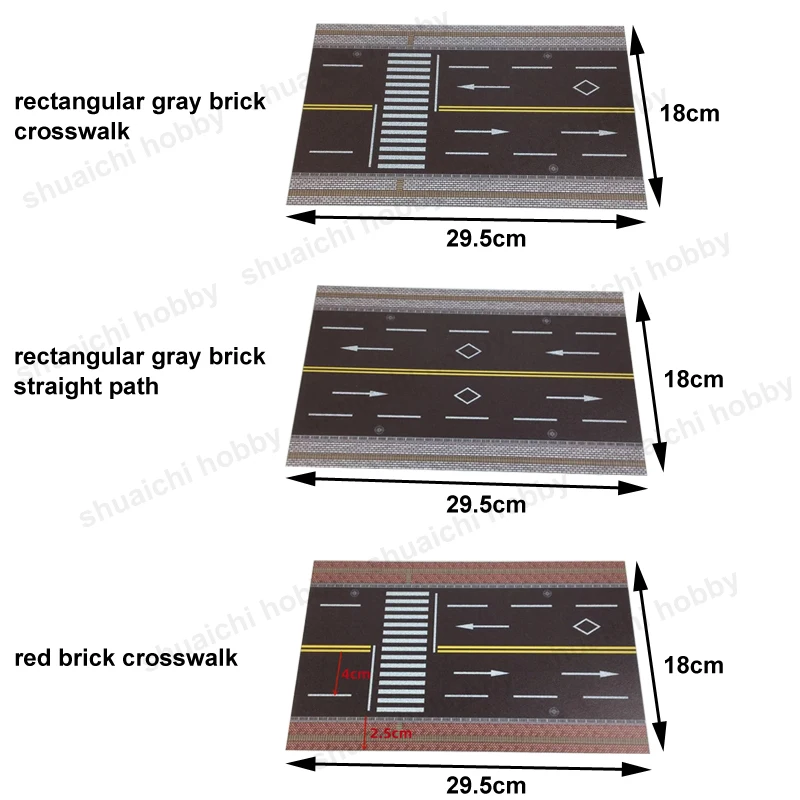 1 قطعة 1/64 مقياس نموذج لوحة الطريق ABS البلاستيك محاكاة الطريق السريع Crosswalk مسار مستقيم لطاولة الرمل لتقوم بها بنفسك بناء نموذج سيارة