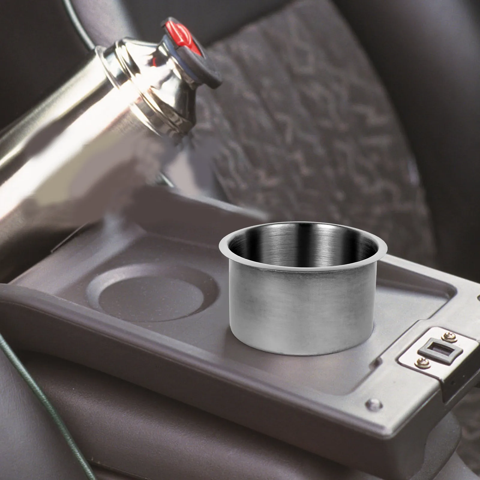 

5pcs Stainless Steel Cup Holder for Car Seat Table Drink Water Bottle Universal Durable Extra Accessories Easy Install Bed