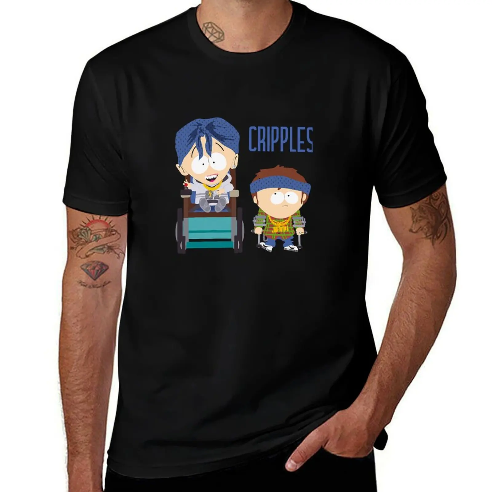 

South Park Jimmy and Timmy CRIPPLES T-Shirt T-Shirt Lightweight Basic Short Sleeve Shirt