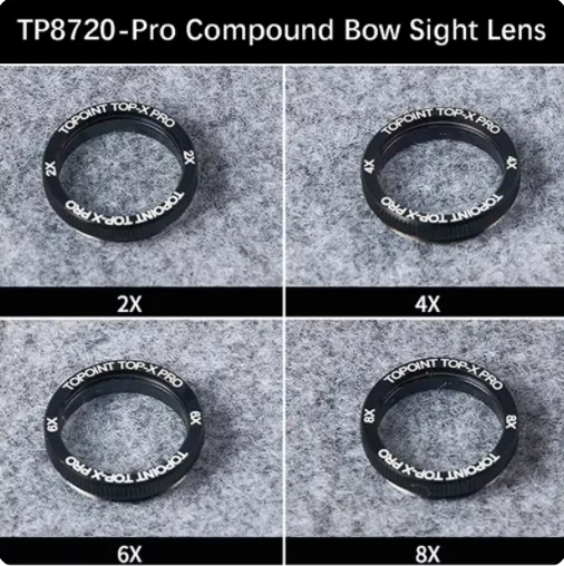 

TP8720-Pro Compound Bow Sight Lens 2x/4x/ 6x/8x Lens Scope 30mm Magnify Glass Archery Shooting Hunting Accessories