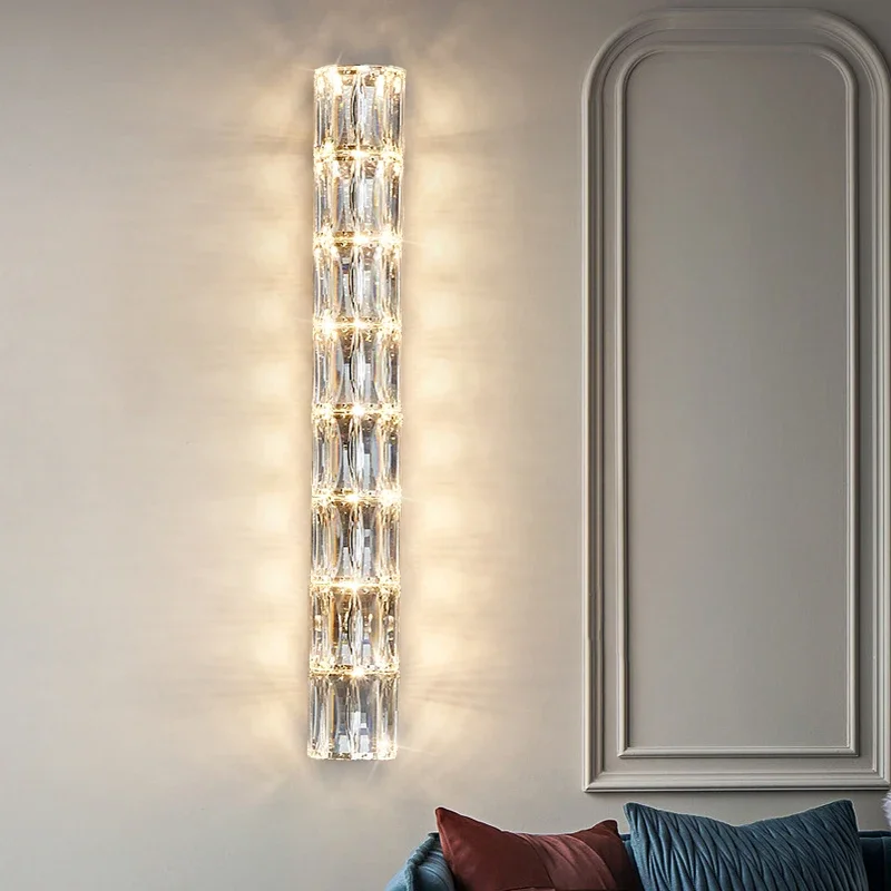 

Modern K9 Crystal LED Wall Lamp Living Room TV Bedside Wall Lamp Porch Corridor Luxurious Indoor Decorative Lighting