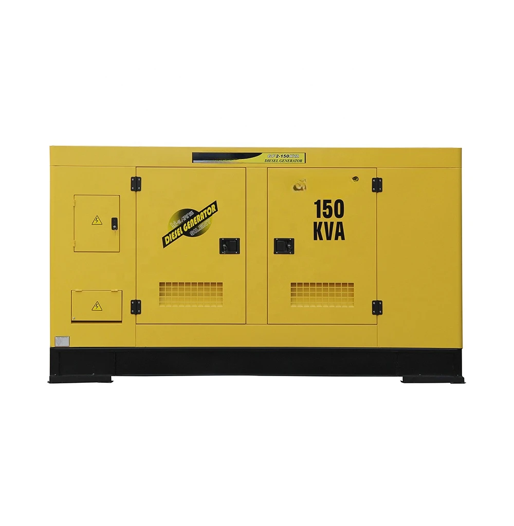 High quality  silent water cooled 4 cylinder 120KW soundproof diese l generator