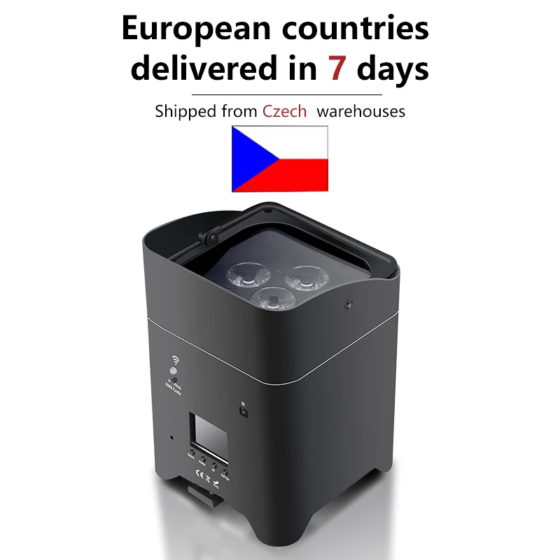 6x18W Battery Par Light LED Wireless  RGBWA UV 6in1 DMX with iOS Andorid Phone App Remote Control For Party Wedding Stage Light