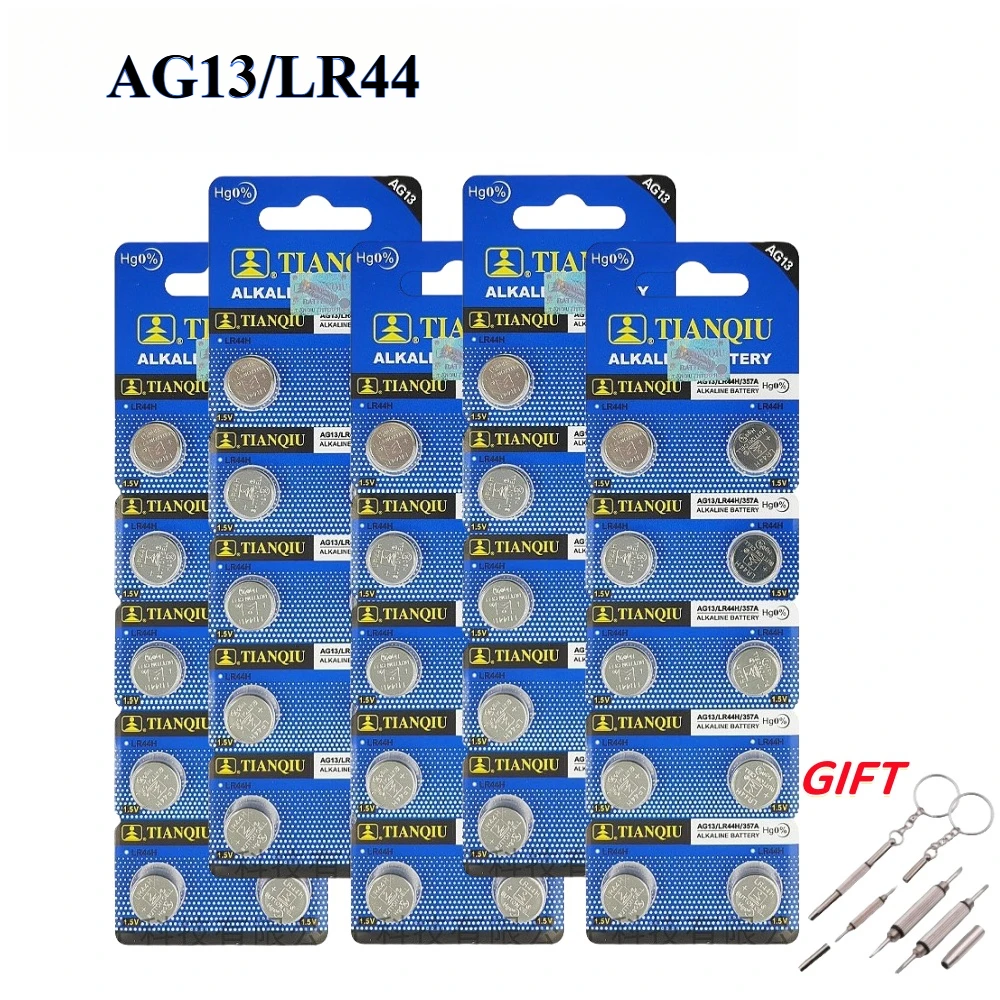 5-50pcs AG13 Button Cell A76 357 357A LR1154 SR1154 SR44 GP761.55V LR44 Button Battery For Watch Car Key Remote Control