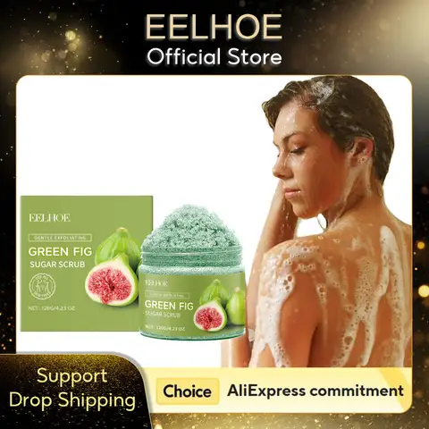 EELHOE 그린 무화과 슈가 스크럽 바디 각질 제거, 각질 제거, 오일 컨트롤, 영양 바디 클리닝, 라이트닝 바디 스크럽, 120g
