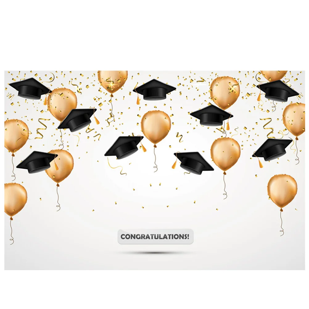

90x150cm 3D Graduation Backdrop Exquisite Workmanship Beautiful Design Ideal Photo Taking Background for Family Friends Guests