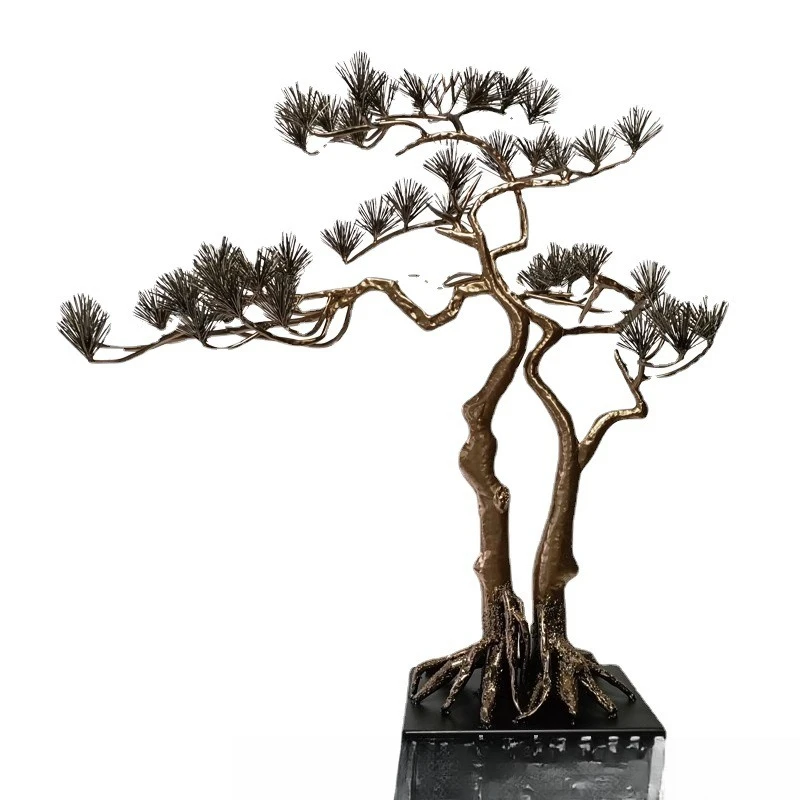 

Hotel lobby villa courtyard sales creative ornaments Chinese welcome pine tree sculpture landscape project large