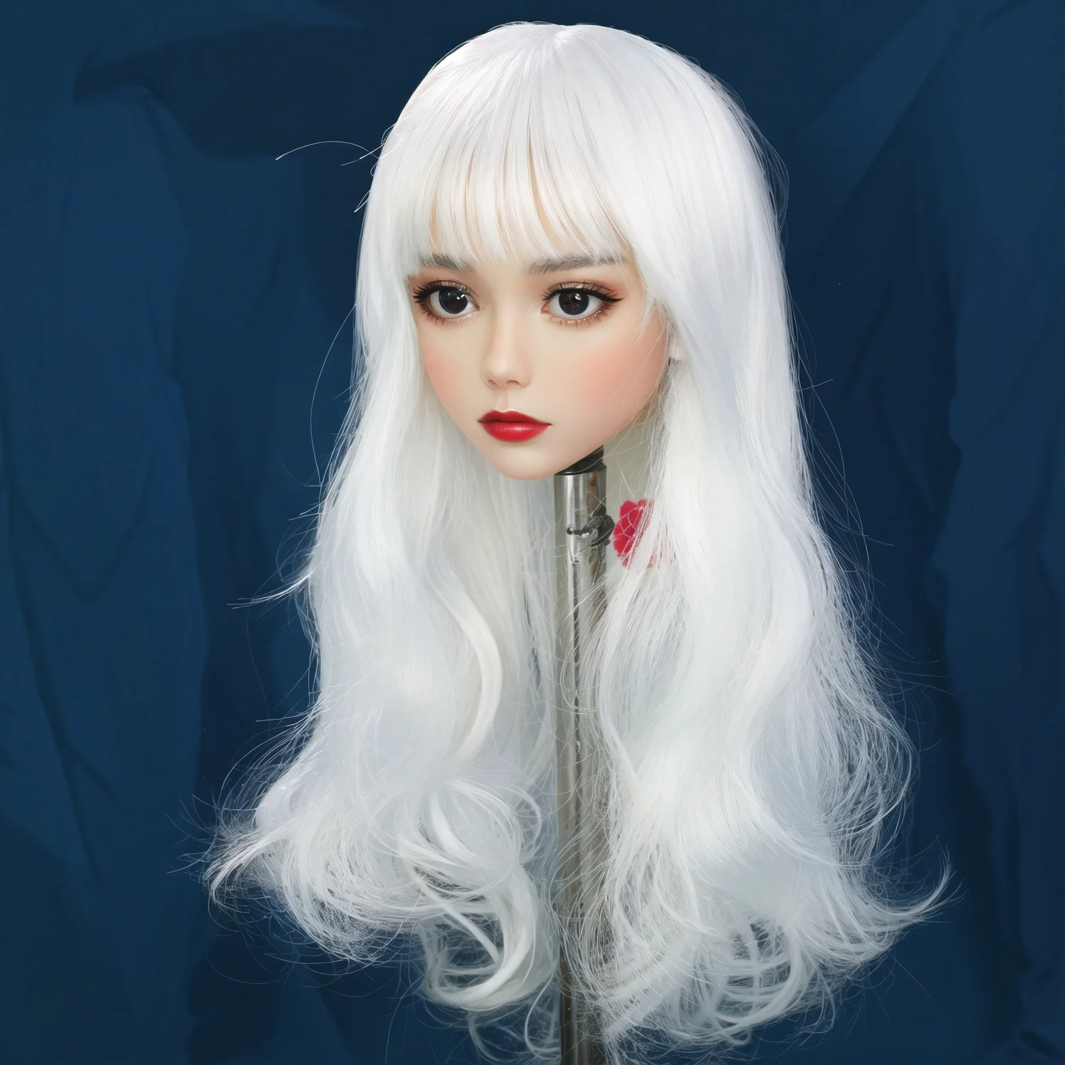 Novo modelo de cabeça de boneca feminina, material TPE, peruca branca, namorada perfeita, textura macia, companhia noturna, peça de mesa, brinquedo adulto