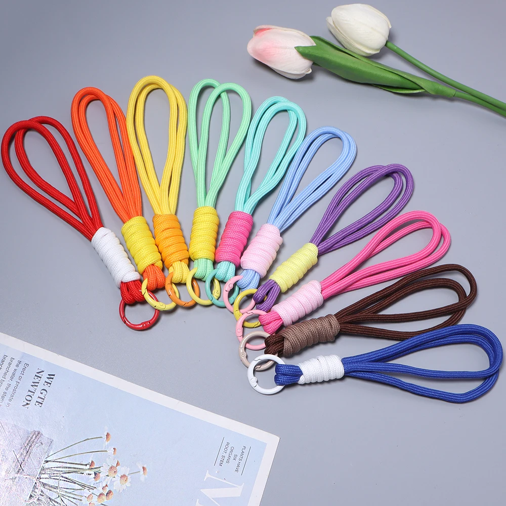 4er-Set zweifarbige geflochtene Schlüsselbänder, kreative Anti-Verlust-Handy-Lanyards, Schlüsselanhänger, Rucksack- und Auto-Anhänger-Accessoires – Detail 6