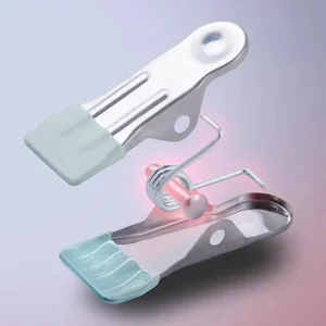 10 buah Jepitan Baja Tahan Karat dengan Gantungan Kait Tanpa Bekas Pasak Pakaian Klip Gantung Kaus Kaki Tempat Tidur Lemari Rumah Tempat Sprei 12 pasak penjualan terbaik - №