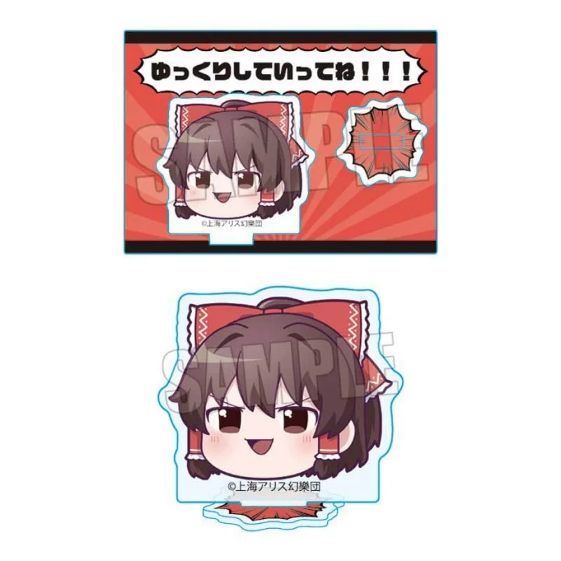 علامة حامل أكريليك لطيفة على طراز Anime TouHou Project Q لتزيين وجمع سطح المكتب