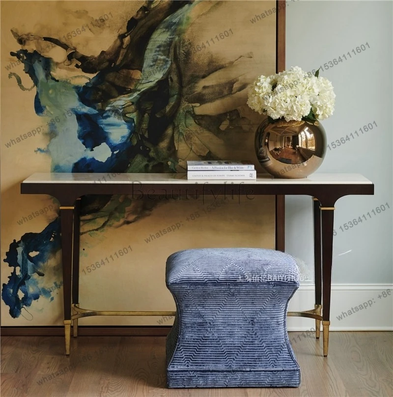 American Light Luxury Entrance Platform French Simple Marble Light Luxury High Sense Designer Fashion