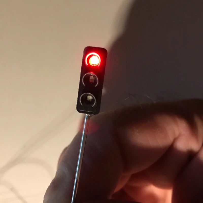 أضواء المرور لنموذج دائرة ليد ، نموذج البناء HO OO ، إشارة 3-ضوء ، هندسة معمارية تصنعها بنفسك ، قطار الشارع ، 3 دولارًا