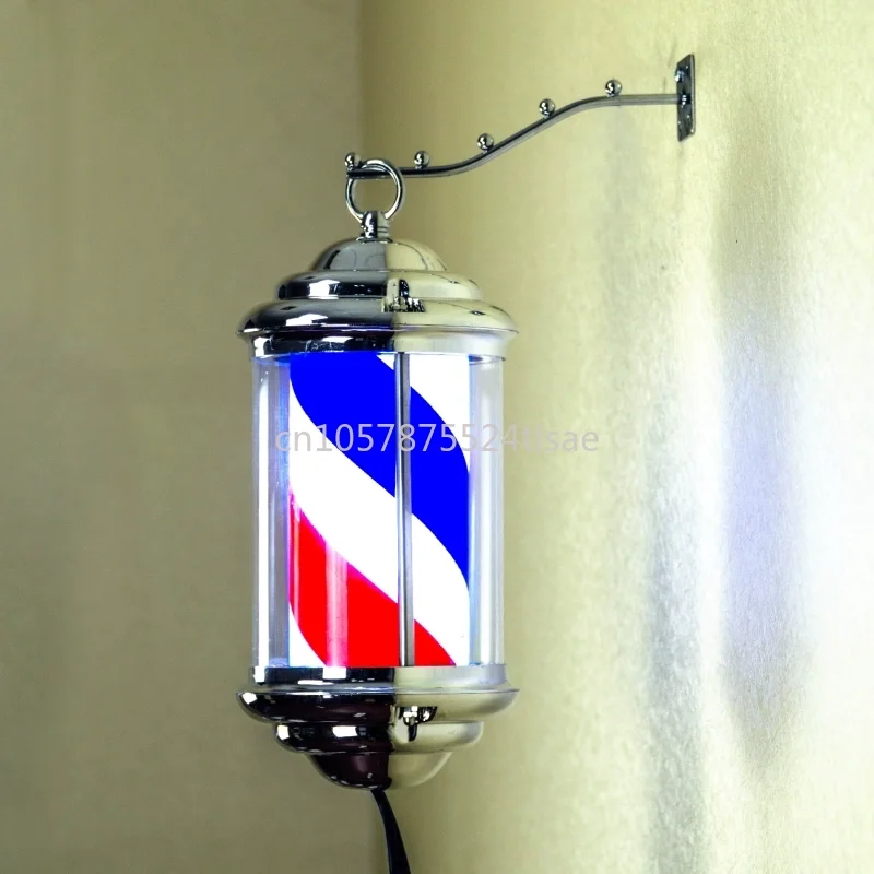 لافتة دوارة لصالونات الحلاقة الخفيفة لصالونات الشعر لافتة للنظر في الهواء الطلق مقاومة للماء