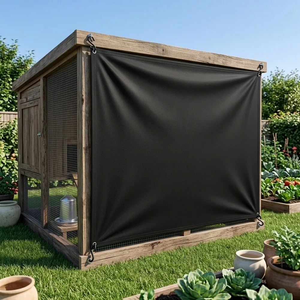 Thick Waterproof Sunproof Poultry Enclosure Cover for Outdoor Chicken Dustproof Oxford Cloth 145x110cm and 220x145cm