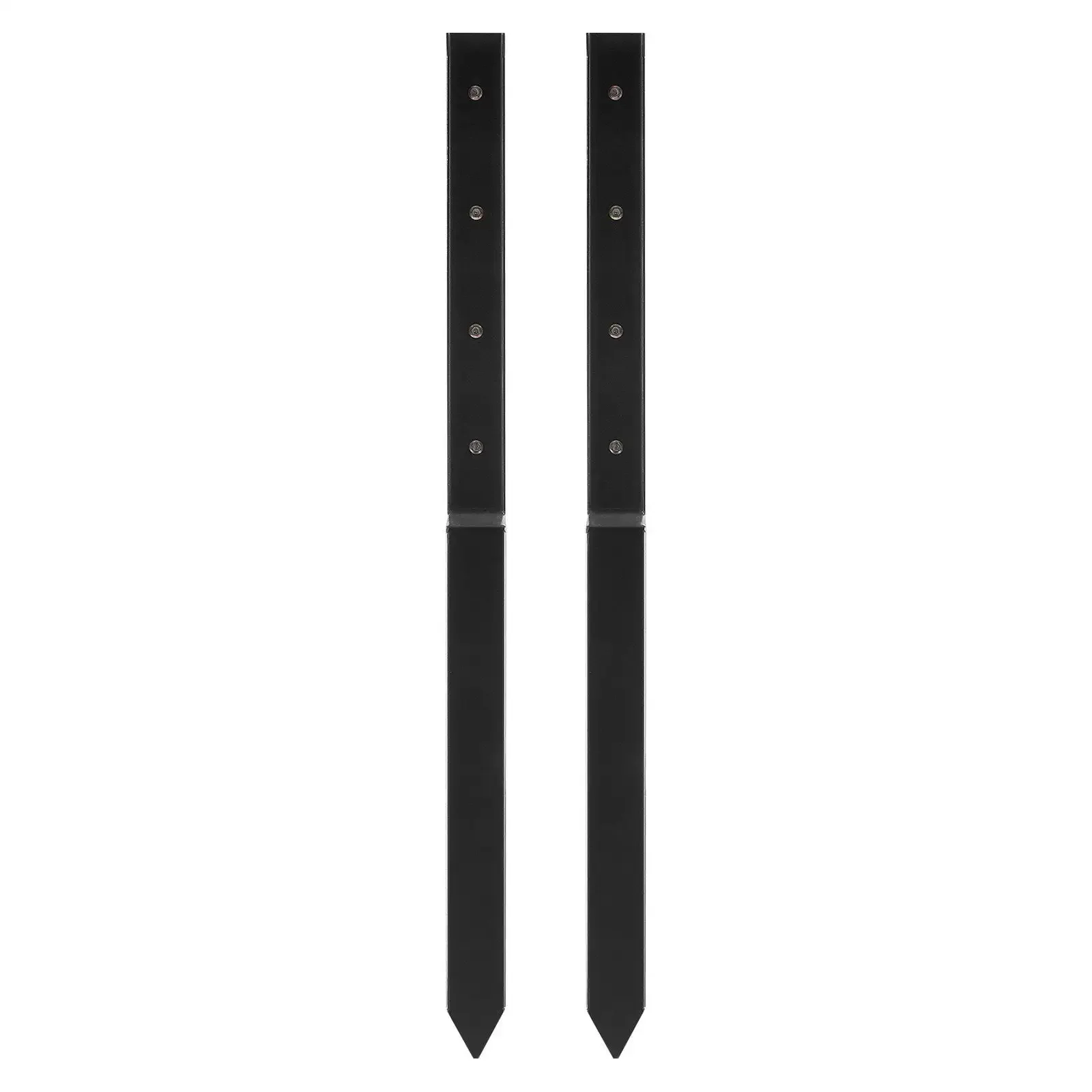 Kit de reparo de âncora de poste de cerca, 2 pacotes de diâmetro interno 2 x 2 polegadas estacas de suporte de poste de cerca de aço resistente