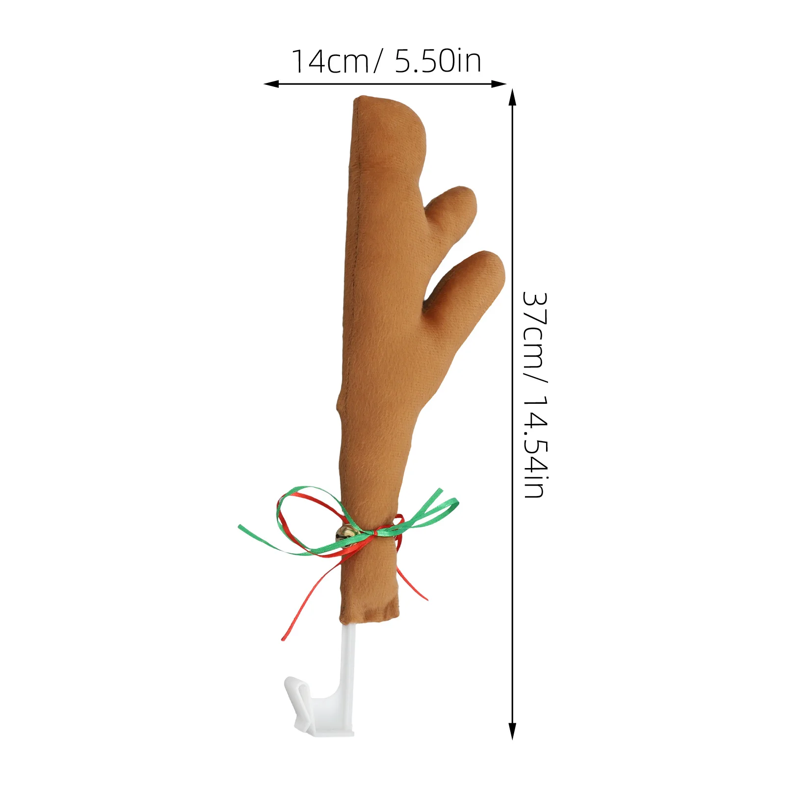 1 مجموعة عيد الميلاد سيارة قرون ديكور رائعة قرن الوعل الحلي مقاومة للتآكل تركيب مستقر عيد الميلاد موضوع سيارة الزينة