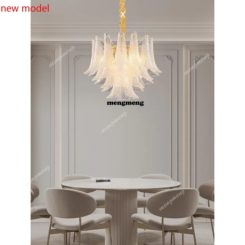 M138Restaurant French light luxury chandelier glass master bedroom light high-end atmospheric master bedroom room light
