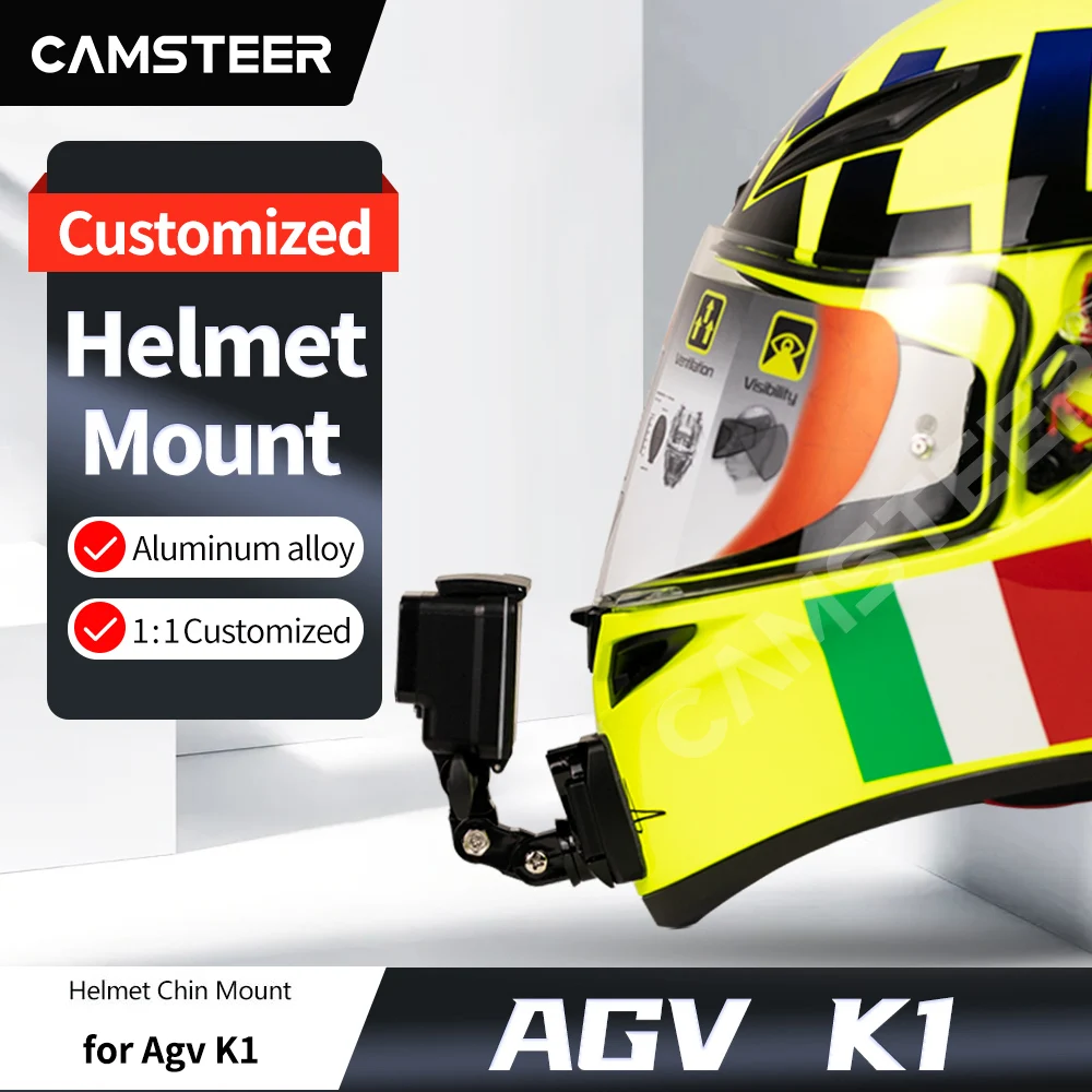 For Agv K1 Motorcycle Helmet Chin Mount For GoPro Max Hero 12 11 10 9 Insta360 X4 X3 Ace pro DJI Action 3/4 Camera Accessories