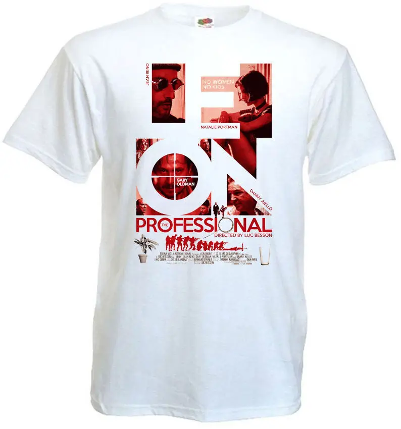 Leon The Professional v4 T shirt white movie poster all sizes S-5XL