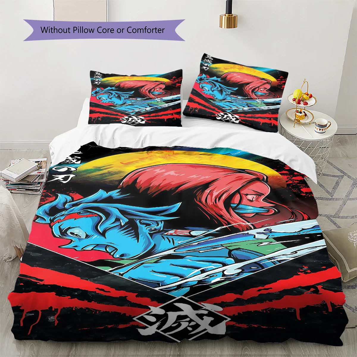 Demon Slayer Duvet Cover Soft Comfortable, Kids Bedding Gift, Size with Different Sizes -HE23