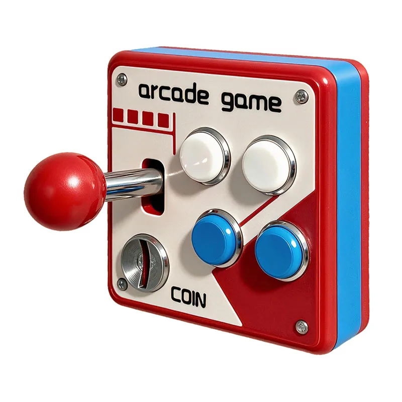 Retro Arcade Switch Panel Classic Joystick Button Single Toggle with Moving Lever and Buttons Home Room Wall Decor Protective