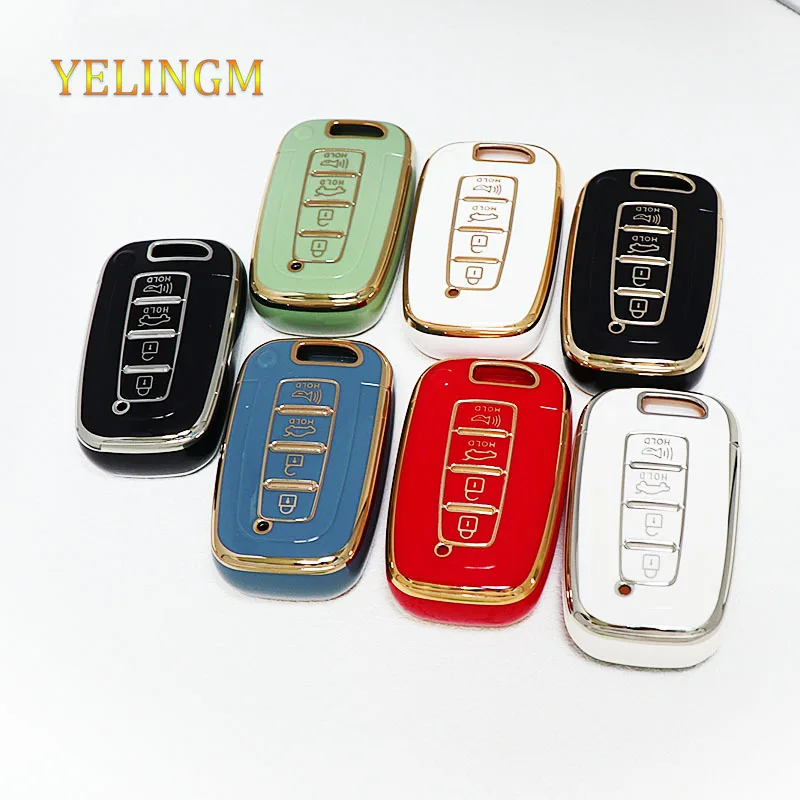 Shell Key Case Cover for Hyundai/Genesis Coupe/Centennial/Grandeur/YF Sonata/Equus/Veracruz/Tucson 9/Elantra/Avante MD/Santa Fe