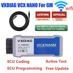 VXDIAG VCX NANO NX600 For GM WIFI J2534 Programming ECU Coding Active Test OBD2 Diagnostics For opel All System With 30+ Service