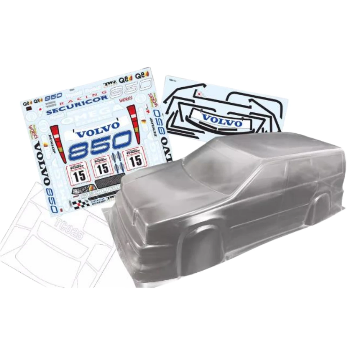1:10 RC Car BTCC Estate 850 Touring car Clear body shell with Decal sheet fit RC Drift Tamiya Chassis (257mm wheelbase)