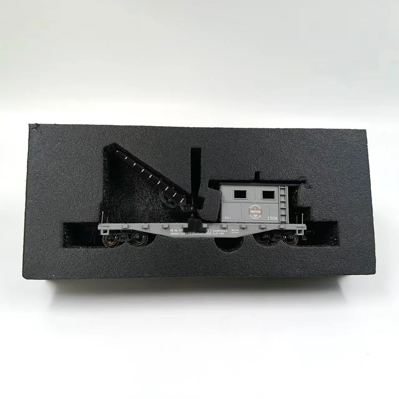 Ho Scale Plastic 1/87 HF 40-Foot Caboose Crane Transport Car Crane 98300 Train Model Sand Table Static Display Adult Collection
