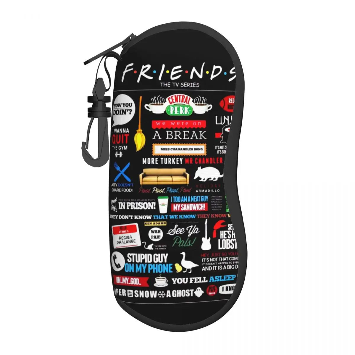 Custom Friends Logo Symbol Shell Eyeglasses Protector Cases Fashion Sunglass Case Classic TV Show Glasses Pouch