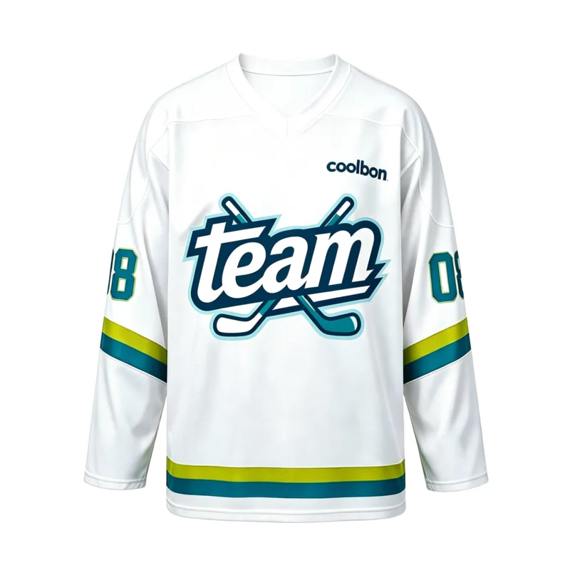 5PCS Personalized Green and White Ice Hockey Jersey Custom You Name Number Women Men Hockey Jersey Competition Training Jerseys