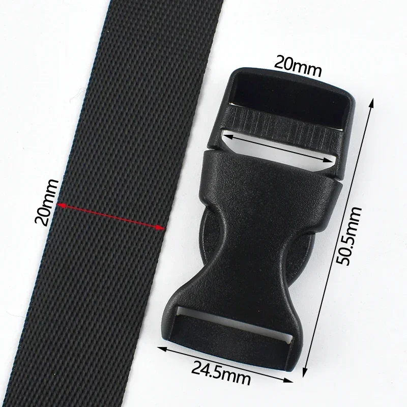 2/5/10/20 Sets 10-50mm Gurtband-Verschluss Schnallen für Taschen, Kunststoff-Schnellverschlüsse, Gürtelschnallen, Hundehalsband-Verschlüsse, Bandverschlüsse, Hakenverschlüsse, Clips